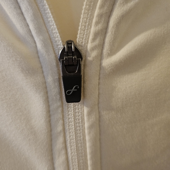 FREELY Jacket Women's White Stretch Zip Up Made in Egypt Sports Casual Size XL - Picture 3 of 7